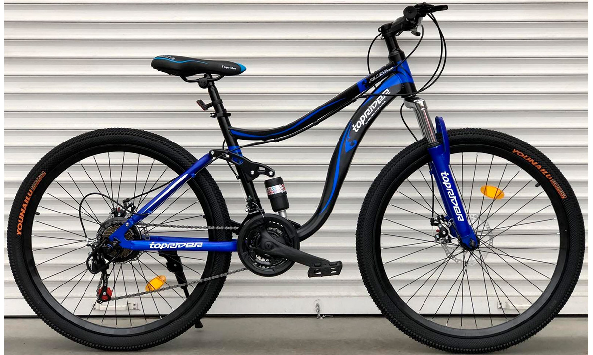 Фотографія Велосипед гірський TopRider 26" Brime TX910 2020 Чорно-синій